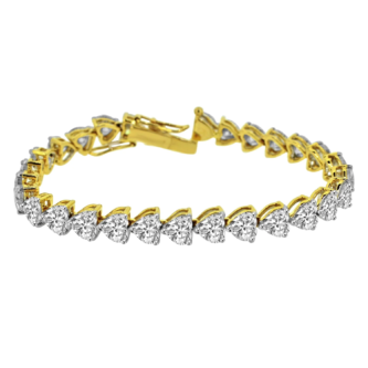 Heart 0.30 Pointer Lab Diamond Bracelet