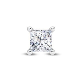 Mens- 1 ct Princess Cut Stud