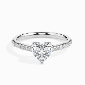 1ct Heart Lab Diamond Ivy Solitaire Ring