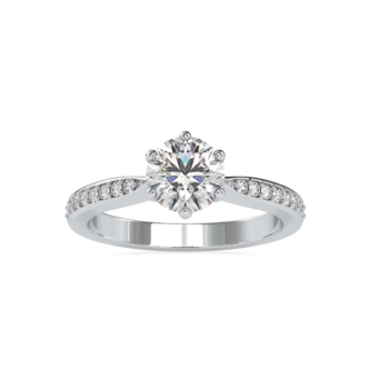 Elle 1ct Round Solitare Ring