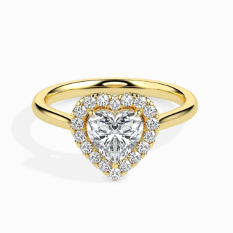 Heart Halo 50 pointer Ring