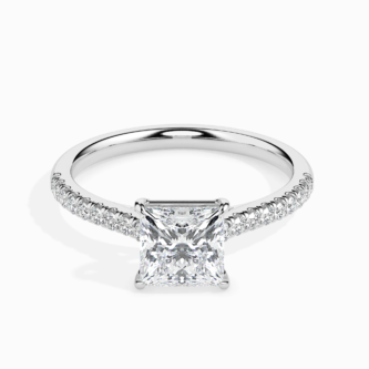 1 ct Princess Lab Diamond Ring