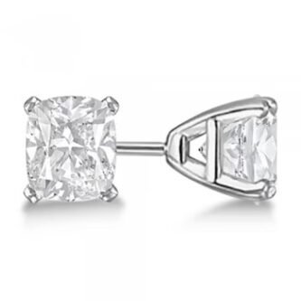 1ct Cushion Lab Diamond Stud Earrings