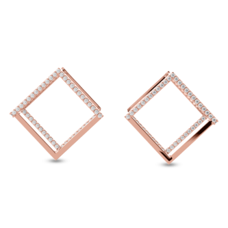 Square elongated earrings