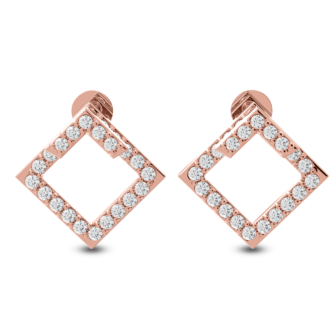 Square elongated earrings
