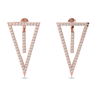 Triangle long earrings