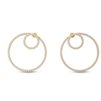 Fancy hoop circle earrings