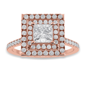 0.50 ct Princess soliatire ring