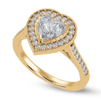 0.70 ct Heart soliatire ring