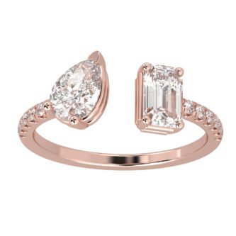 2 Stone Gap Ring