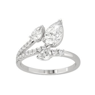 1.5 ct Double Pear Drop Ring