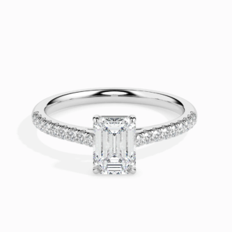 2ct Emerald lab diamond Ring