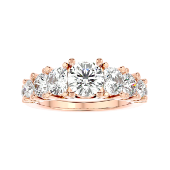 Band Stlye 50 Pointer Round Lab Diamond Ring