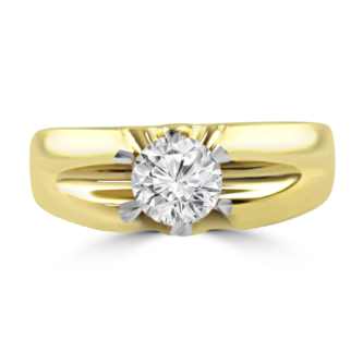 2ct Round Lab Diamond Men Ring