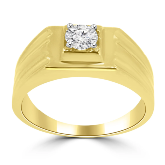 1ct Round Lab Diamond Men Ring