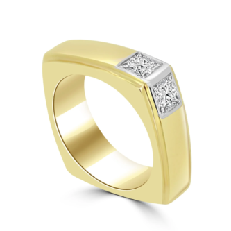 Square Lab Diamond Men Ring